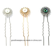 New Design 925 Silver Custom Rhodium Plating Hairpin (H0003)